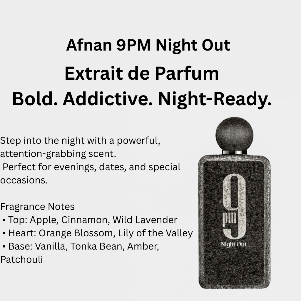 Second image of afnan 9pm night out extrait de parfum 100ml bold long lasting evening fragrance
