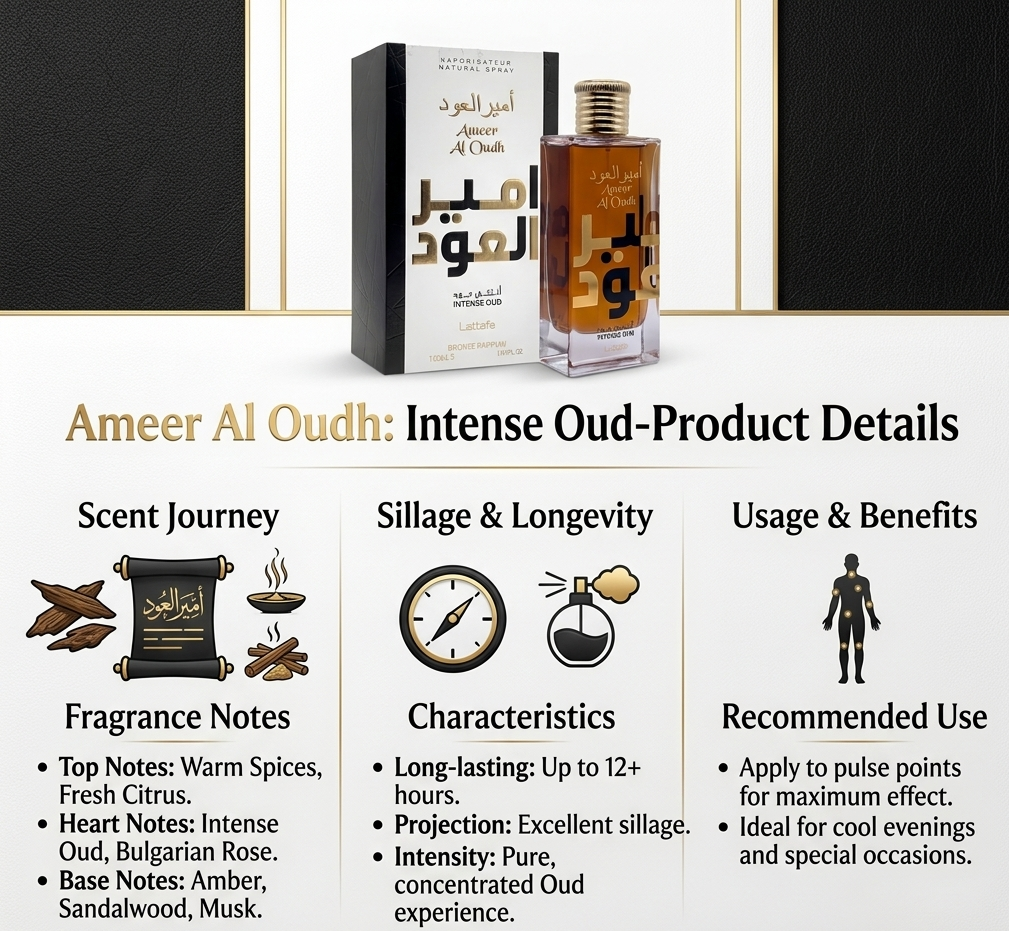 Second image of Ameer Al Oudh Intense Oud 100ml Eau De Parfum