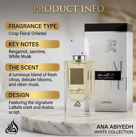 Second image of Ana Abiyedh (I am White) Perfume 60ml Eau De Parfum