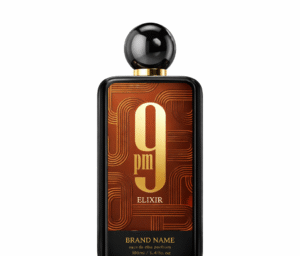 Elegant fragrance in black and gold