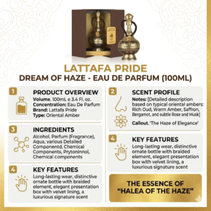 Lattafa Dream of Haze Eau de Parfum 100ml – Elegant & Long-Lasting Fragrance (2)