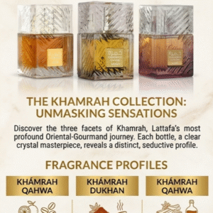 Lattafa Khamrah Trio Bundle (Khamrah, Khamrah Qahwa, Khamrah Dukhaan)
